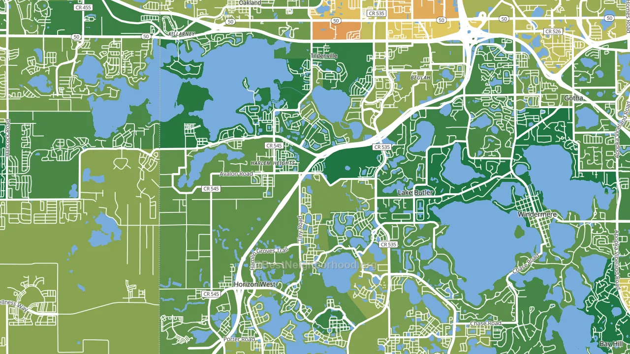 34787, FL block-group voter-turnout map
