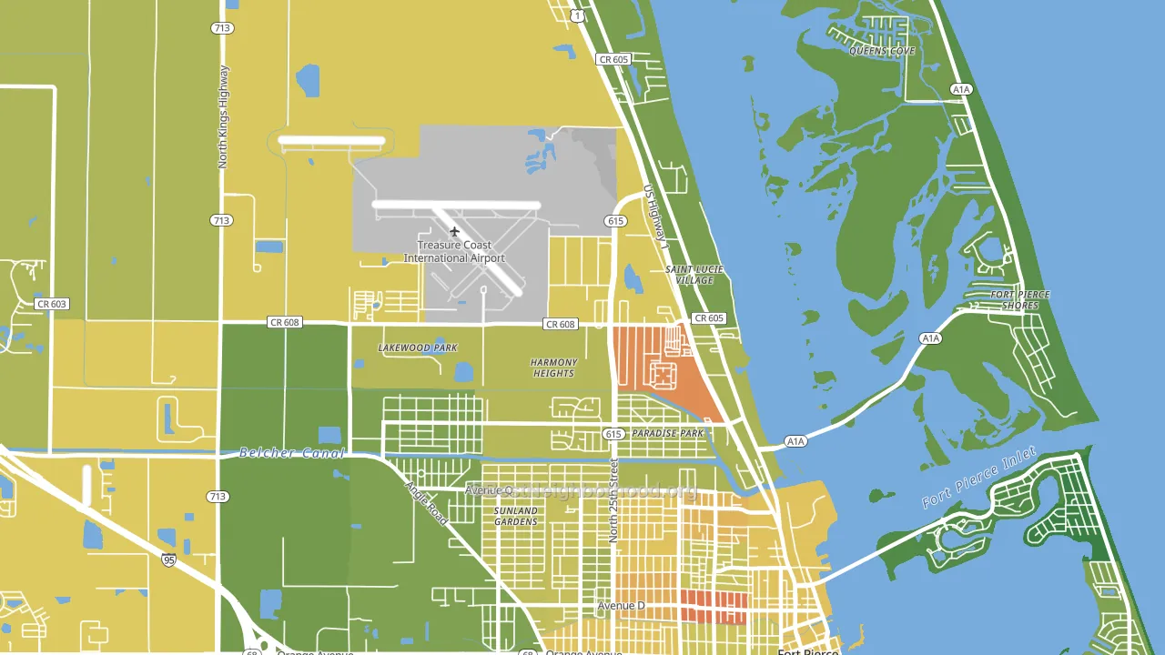 34946, FL block-group voter-turnout map