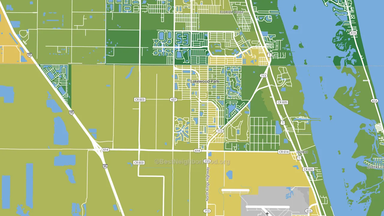 34951, FL block-group voter-turnout map