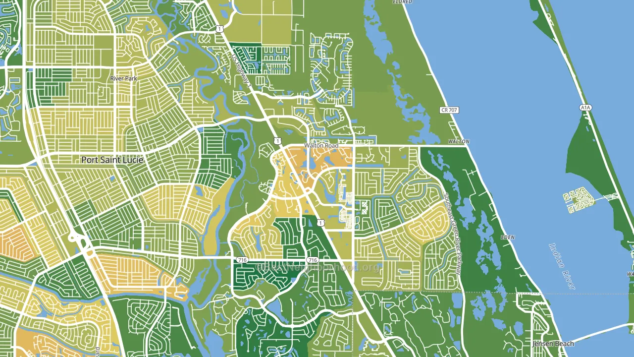 34952, FL block-group voter-turnout map