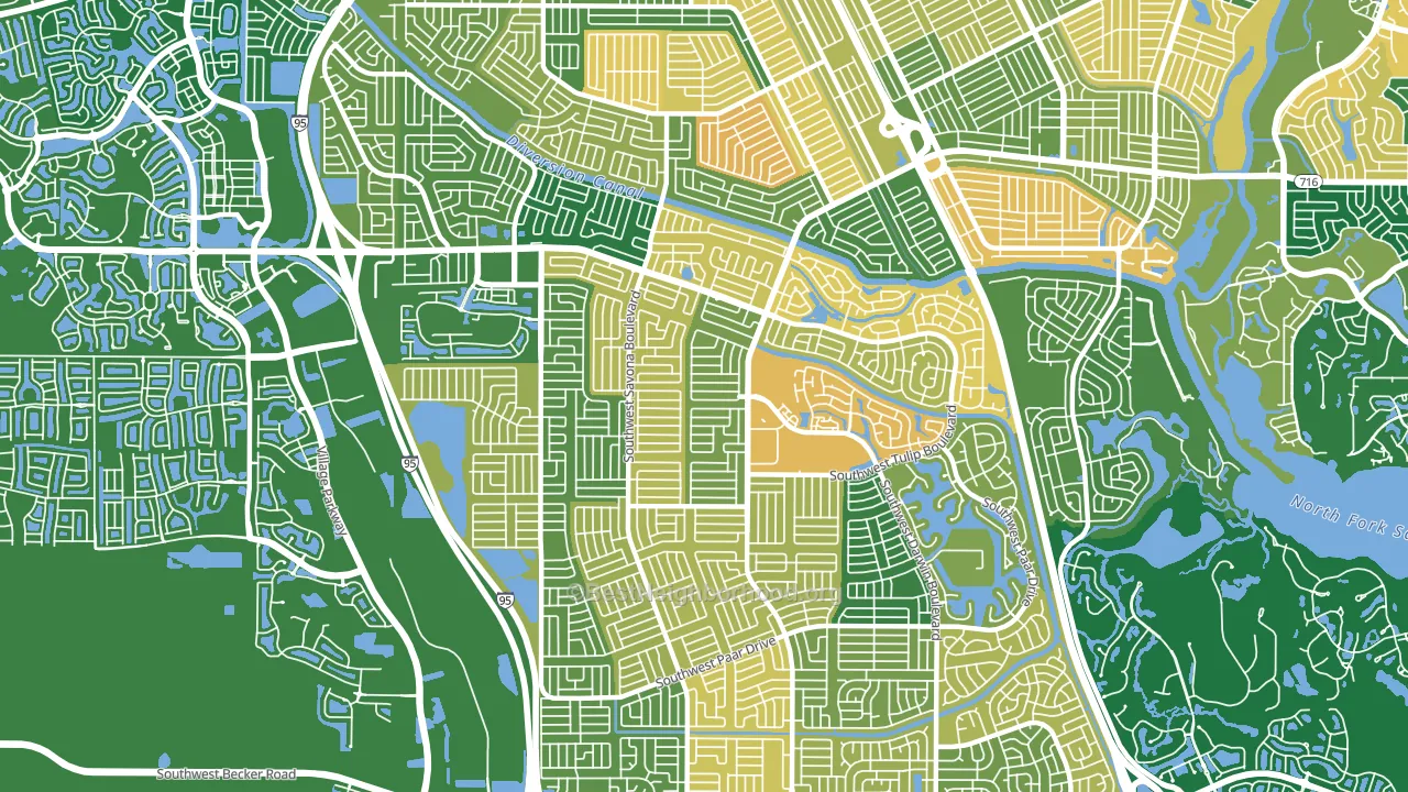 34953, FL block-group voter-turnout map