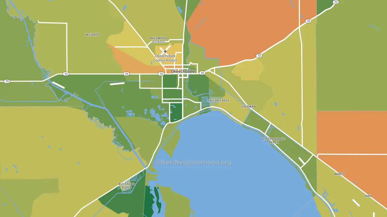 34974, FL block-group voter-turnout map