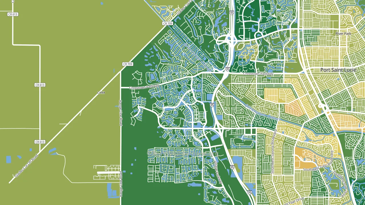 34987, FL block-group voter-turnout map