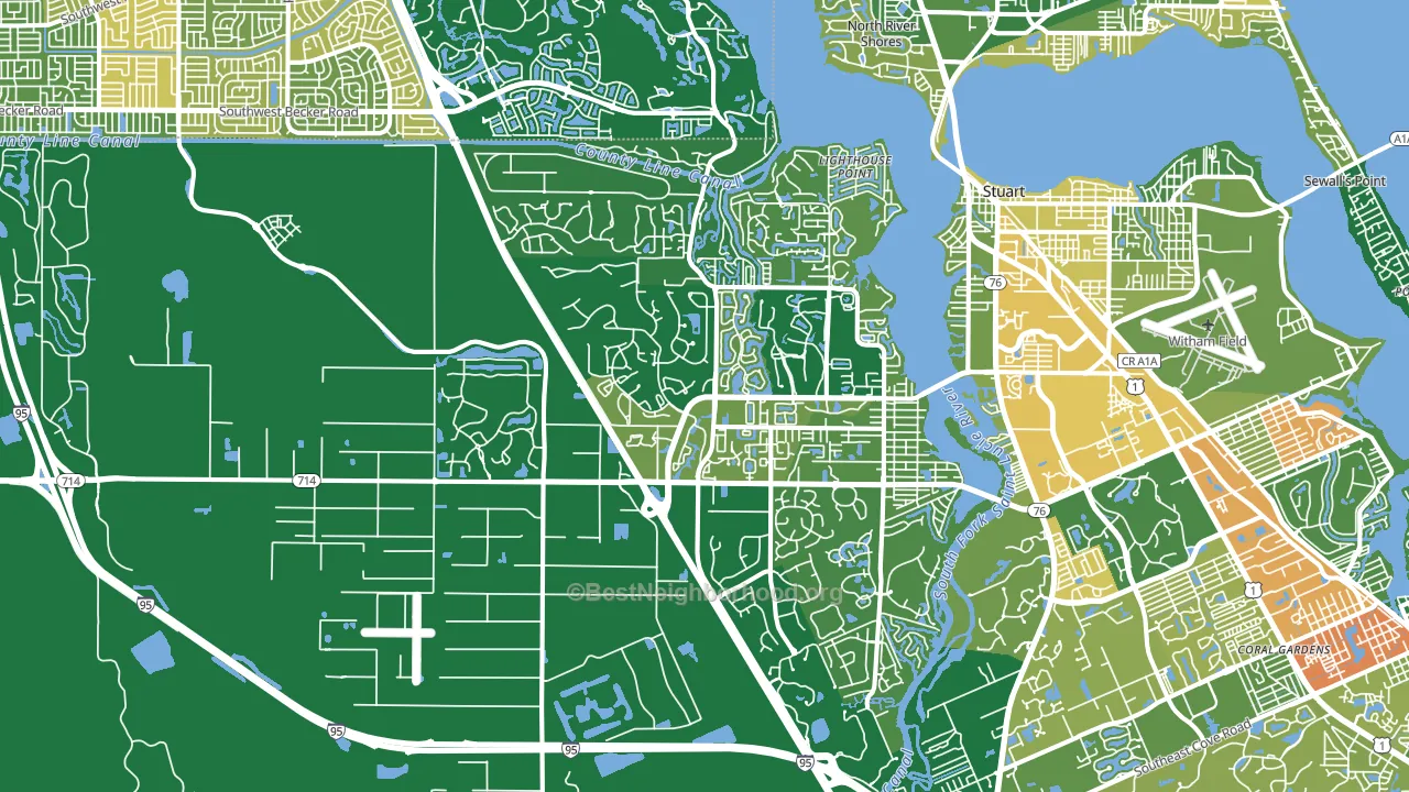 34990, FL block-group voter-turnout map