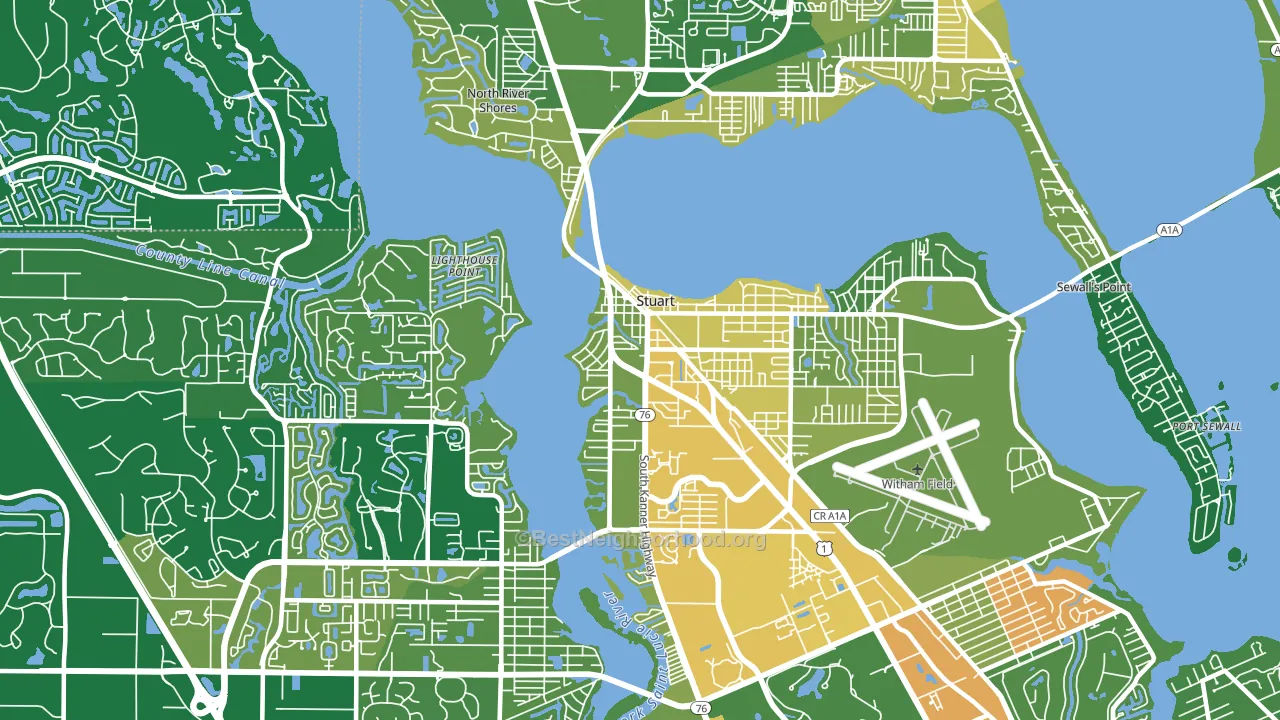 34994, FL block-group voter-turnout map