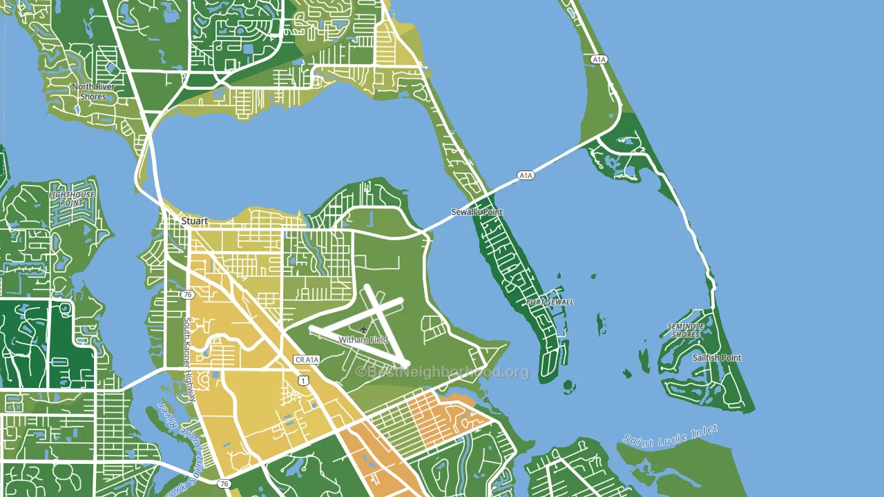 34996, FL block-group voter-turnout map