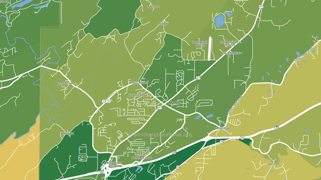 35004, AL block-group voter-turnout map