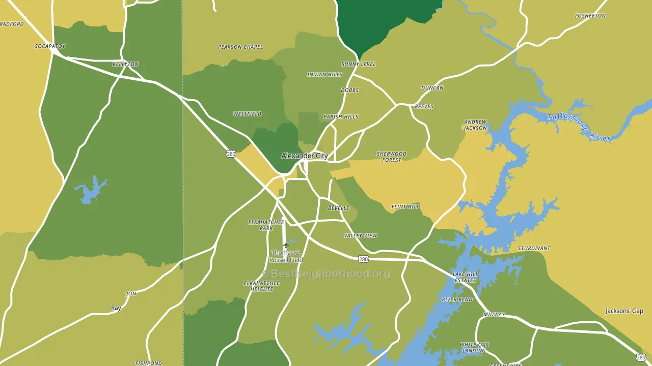 35010, AL block-group voter-turnout map
