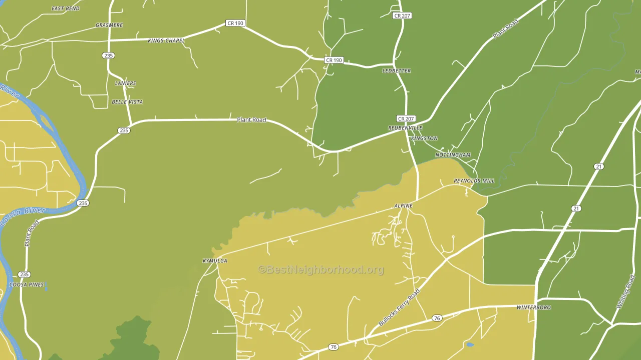 35014, AL block-group voter-turnout map