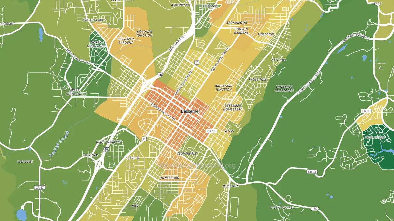 35020, AL block-group voter-turnout map