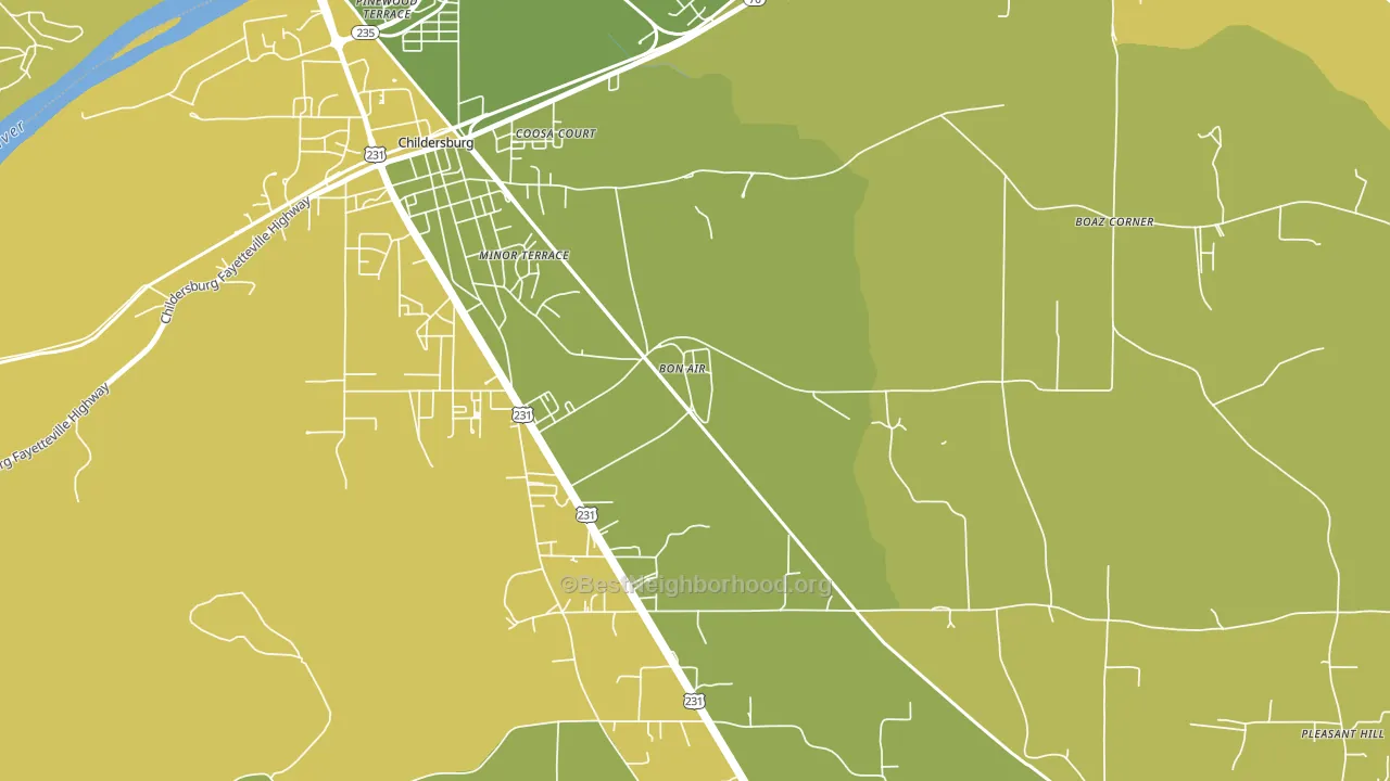 35032, AL block-group voter-turnout map