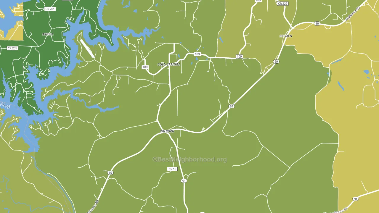 35033, AL block-group voter-turnout map