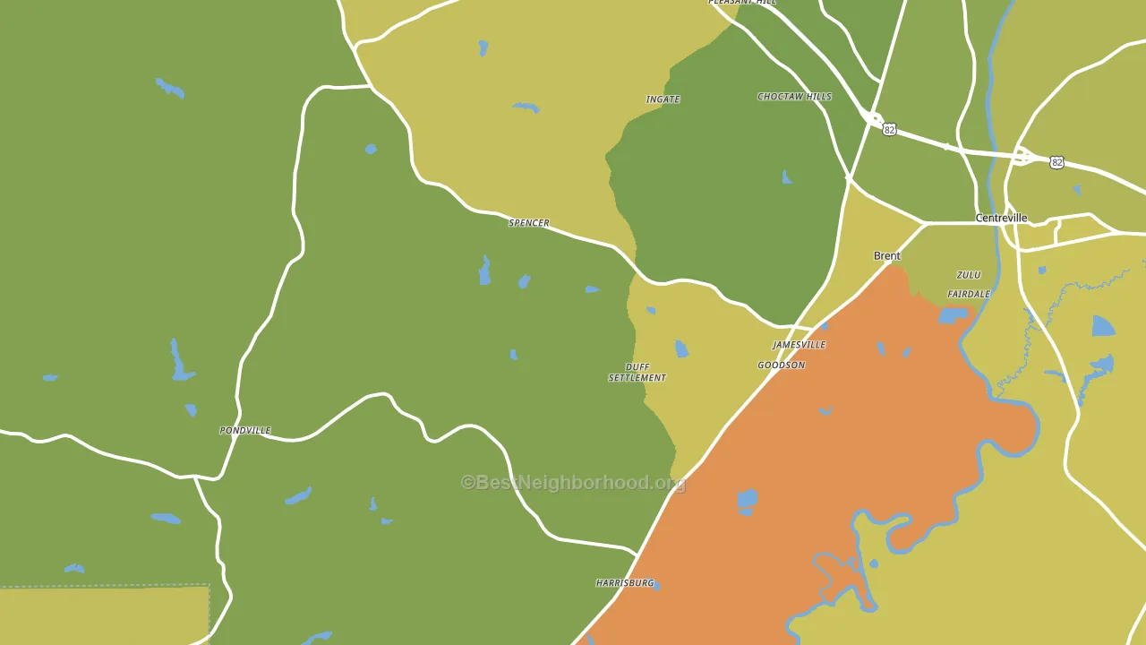 35034, AL block-group voter-turnout map