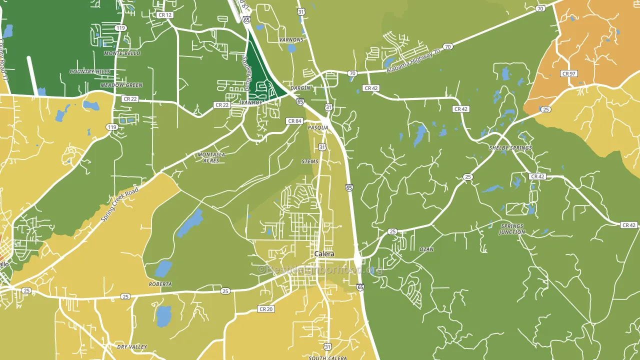 35040, AL block-group voter-turnout map