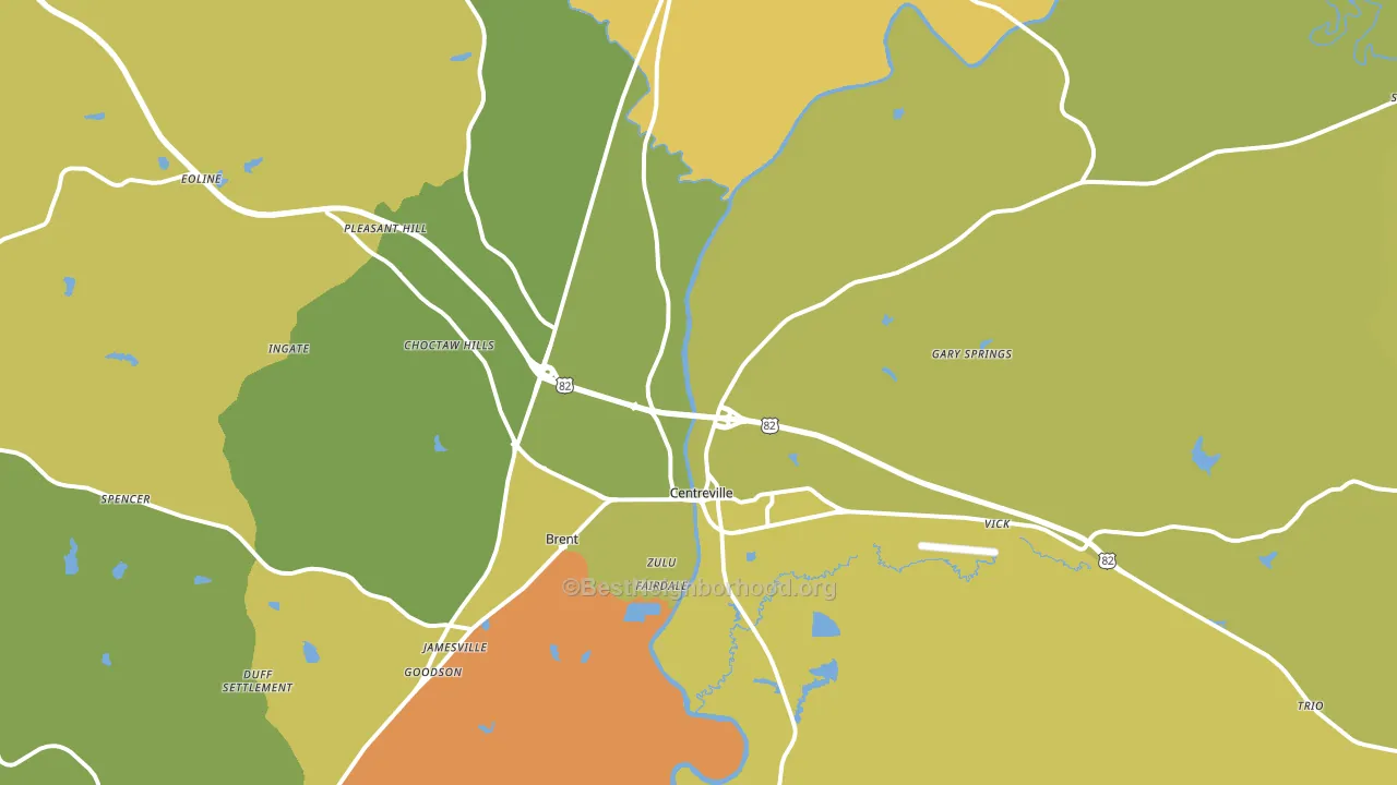 35042, AL block-group voter-turnout map