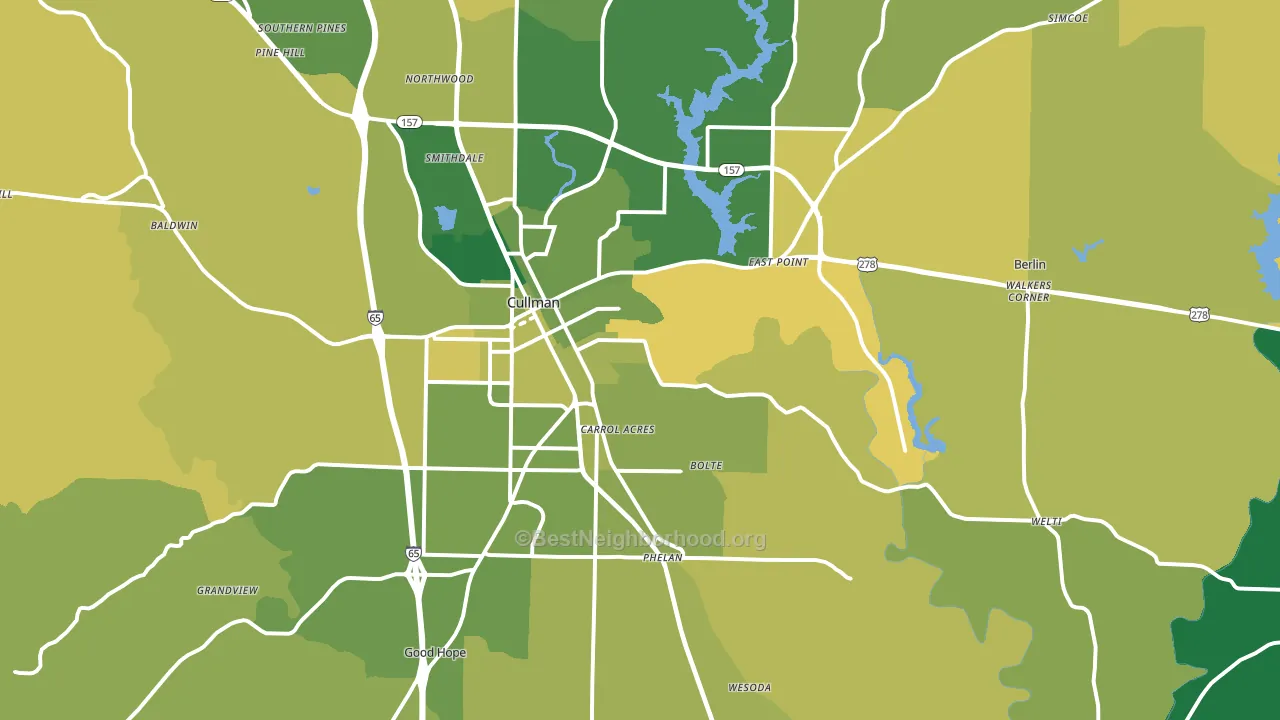 35055, AL block-group voter-turnout map