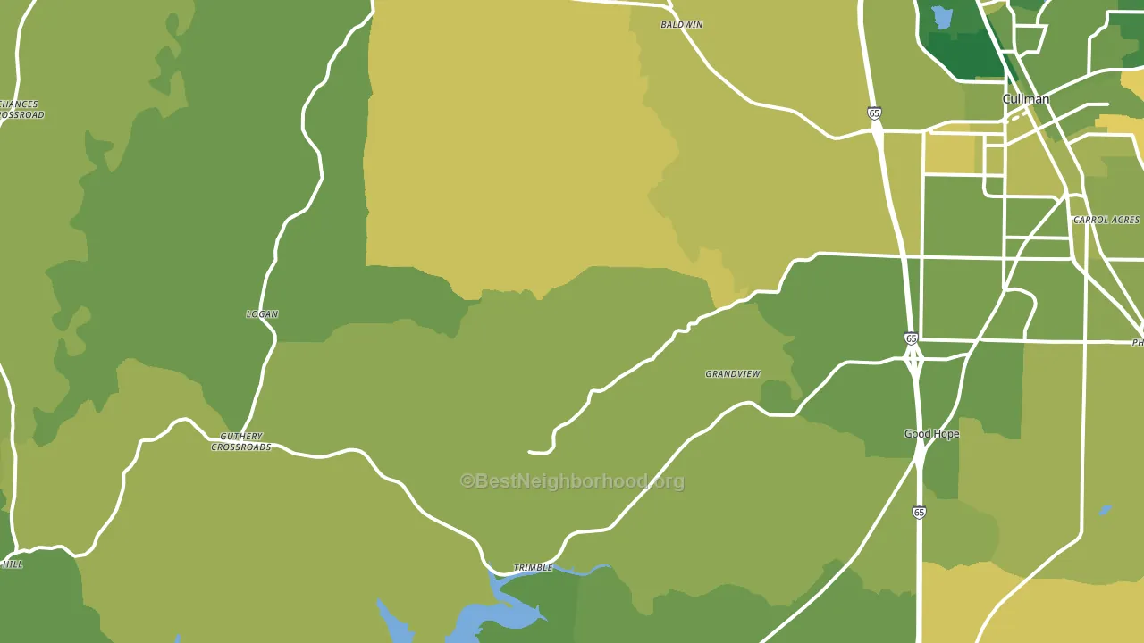 35057, AL block-group voter-turnout map