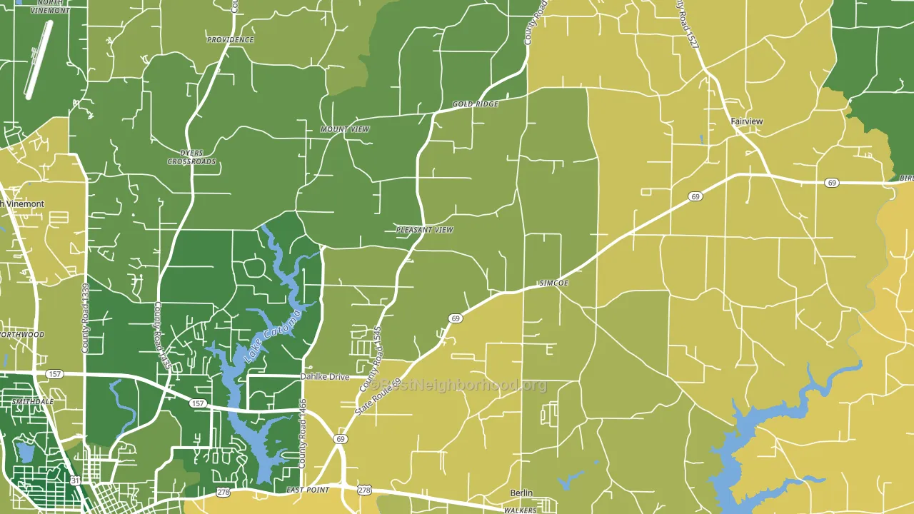 35058, AL block-group voter-turnout map