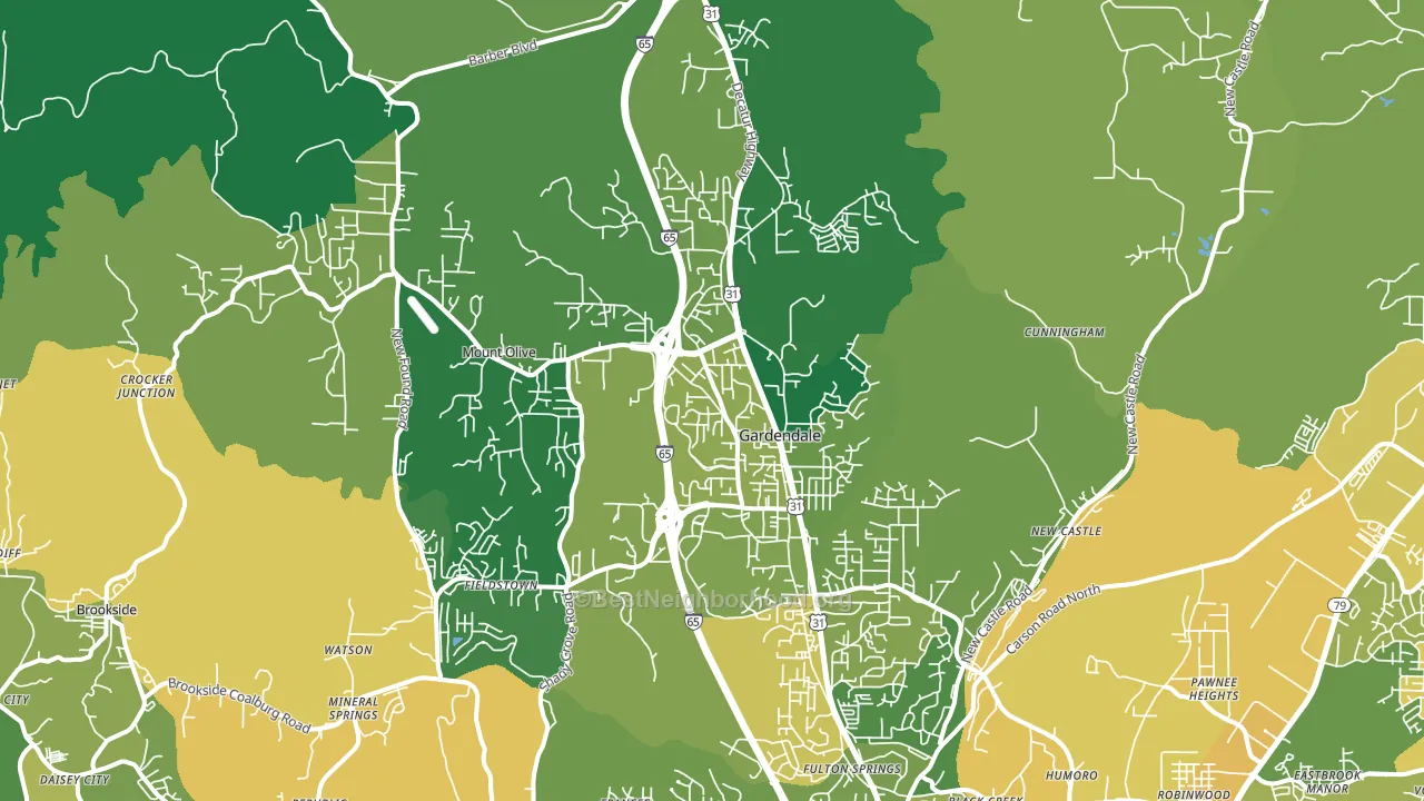 35071, AL block-group voter-turnout map