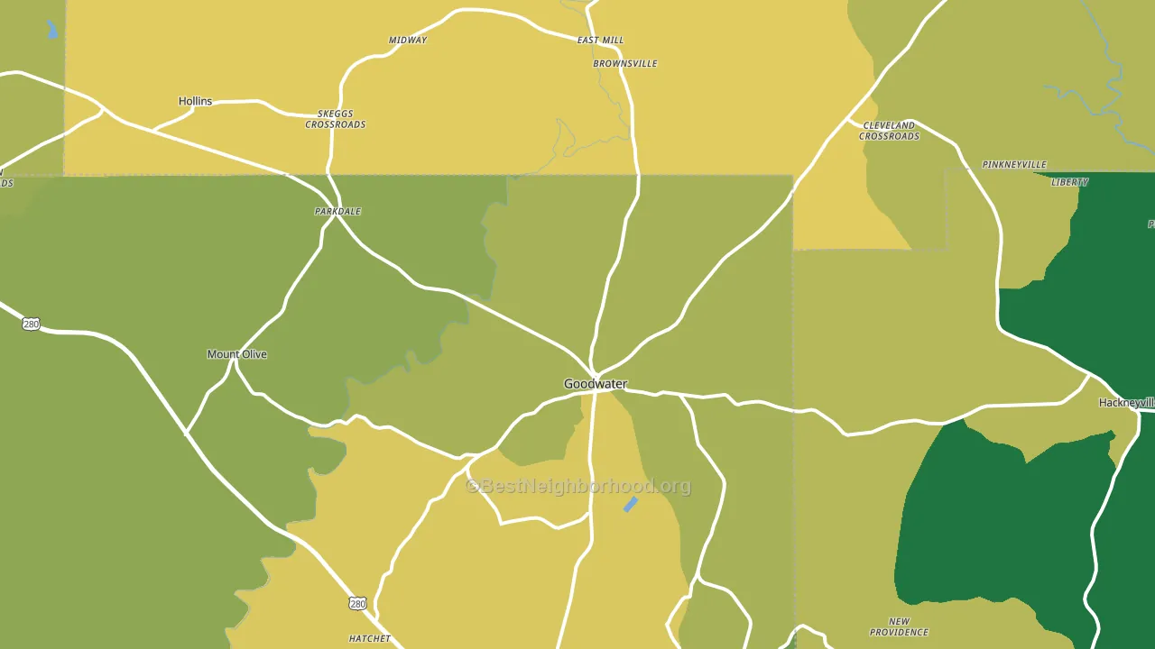 35072, AL block-group voter-turnout map
