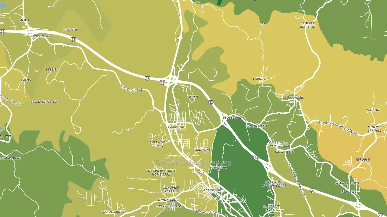 35073, AL block-group voter-turnout map