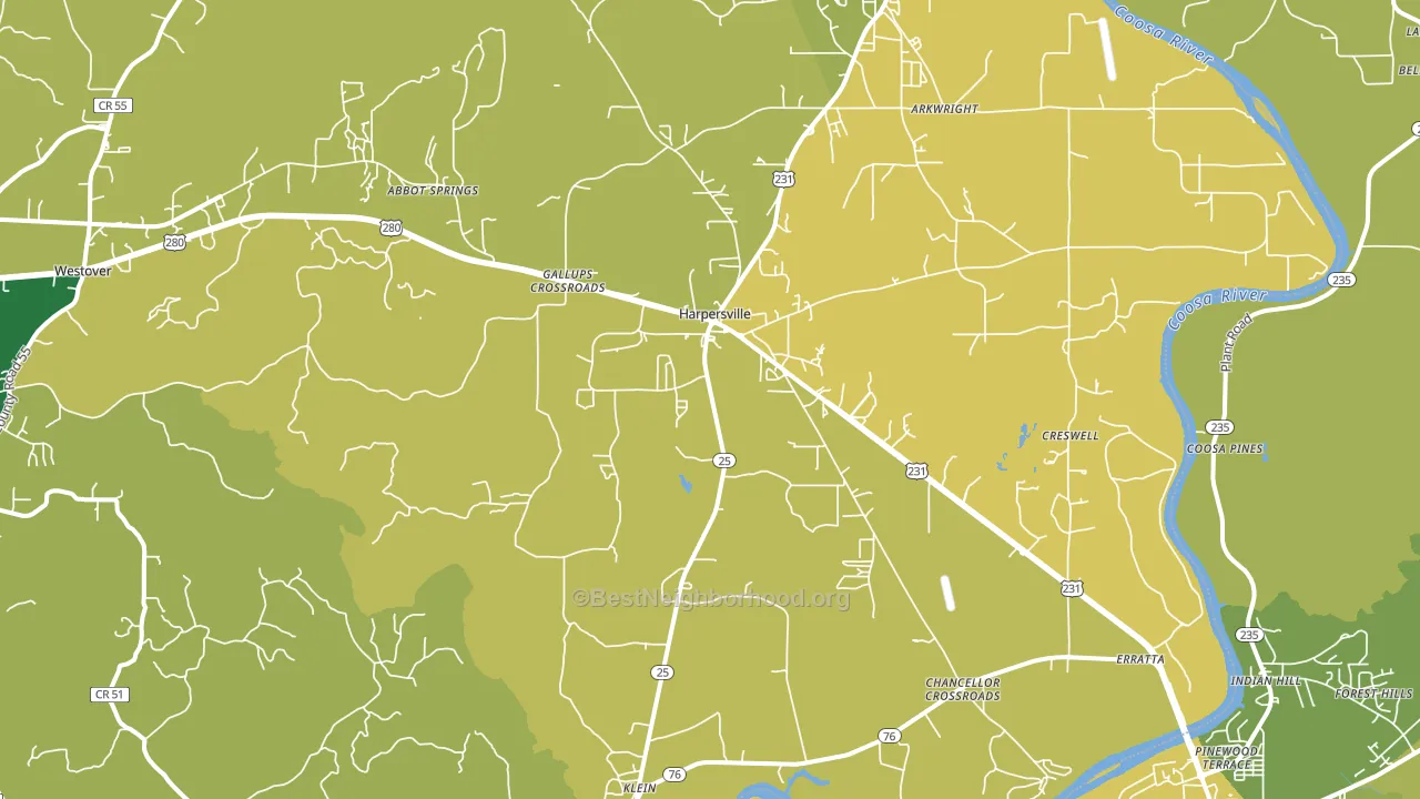 35078, AL block-group voter-turnout map
