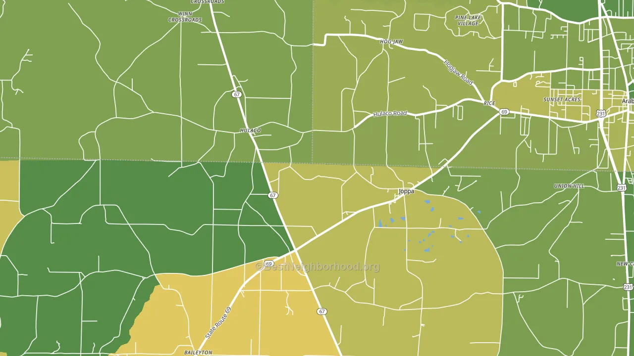 35087, AL block-group voter-turnout map