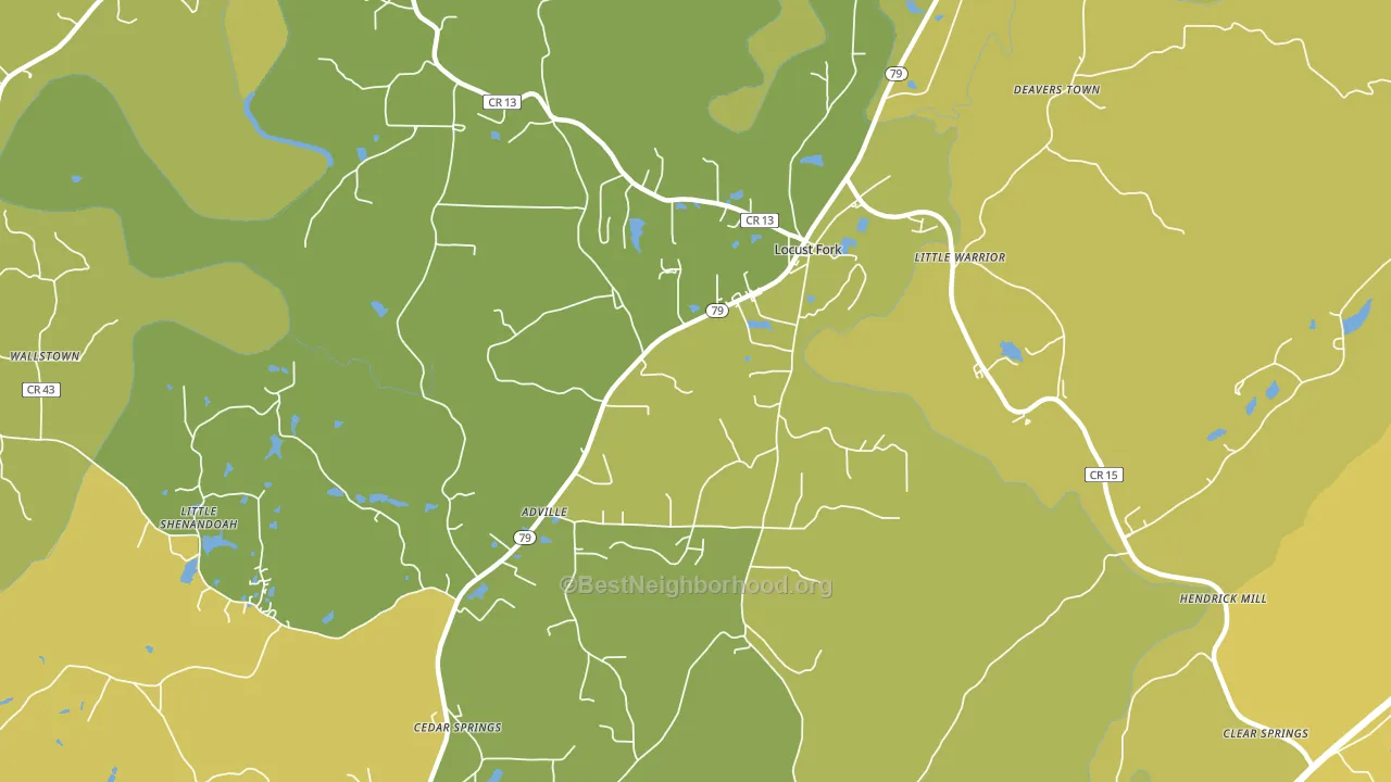 35097, AL block-group voter-turnout map