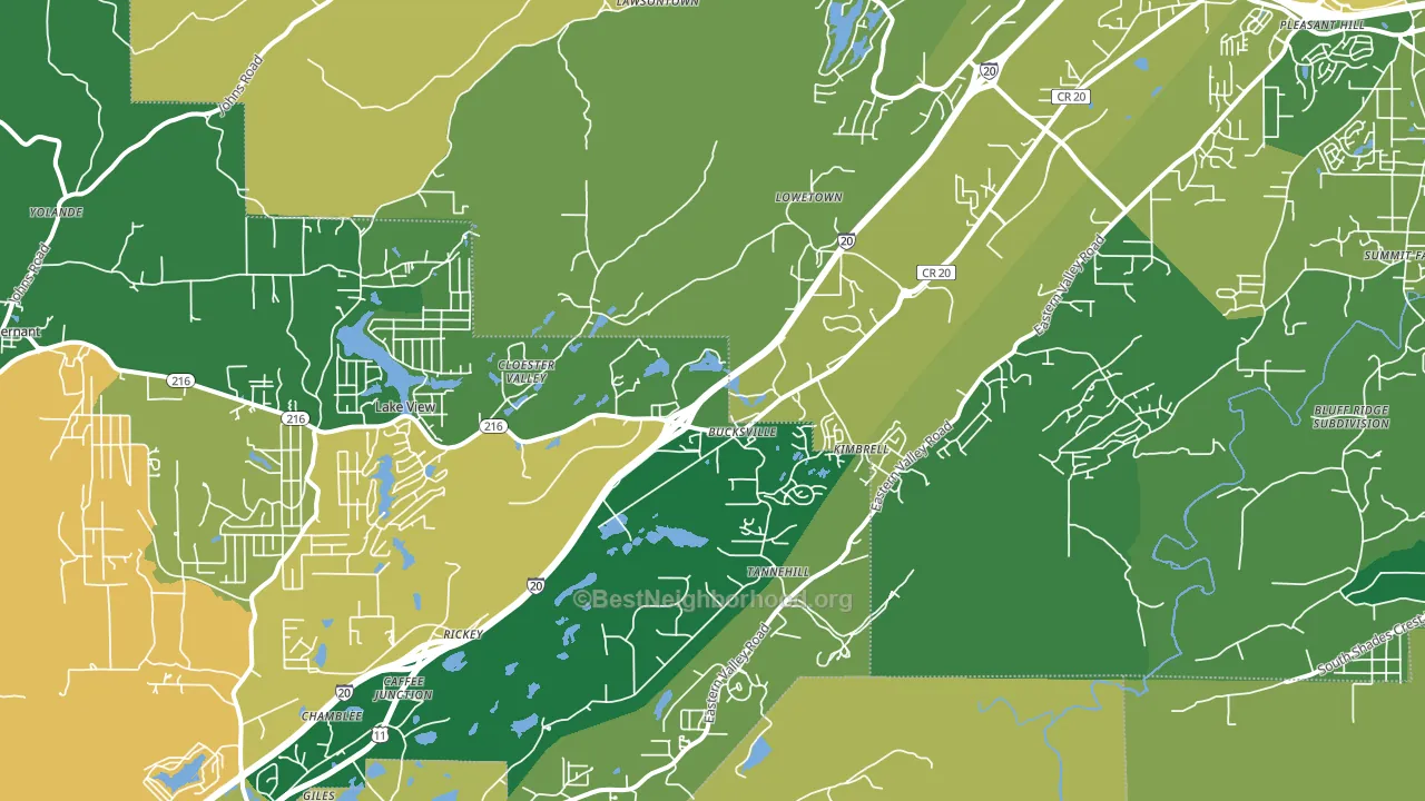 35111, AL block-group voter-turnout map