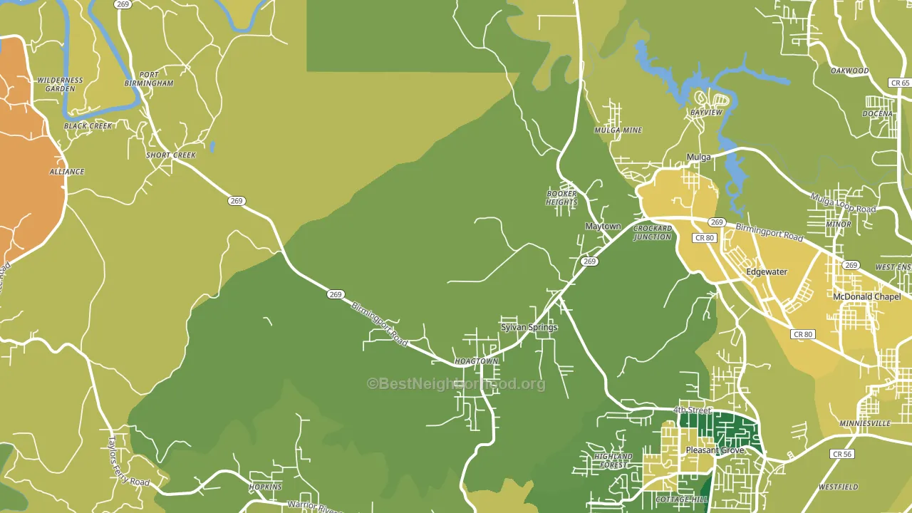 35118, AL block-group voter-turnout map