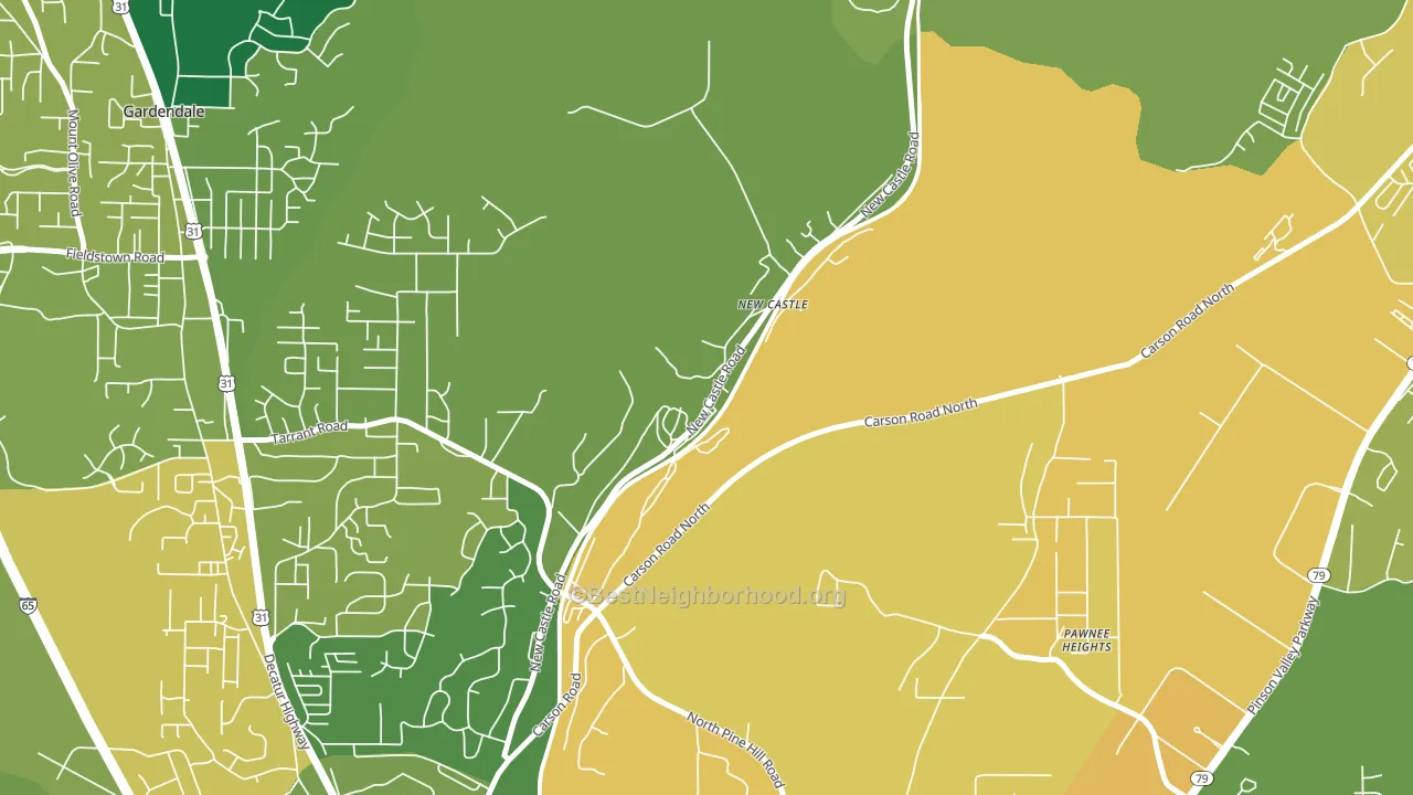 35119, AL block-group voter-turnout map