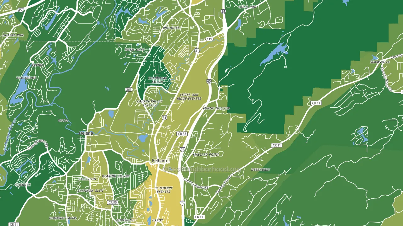 35124, AL block-group voter-turnout map
