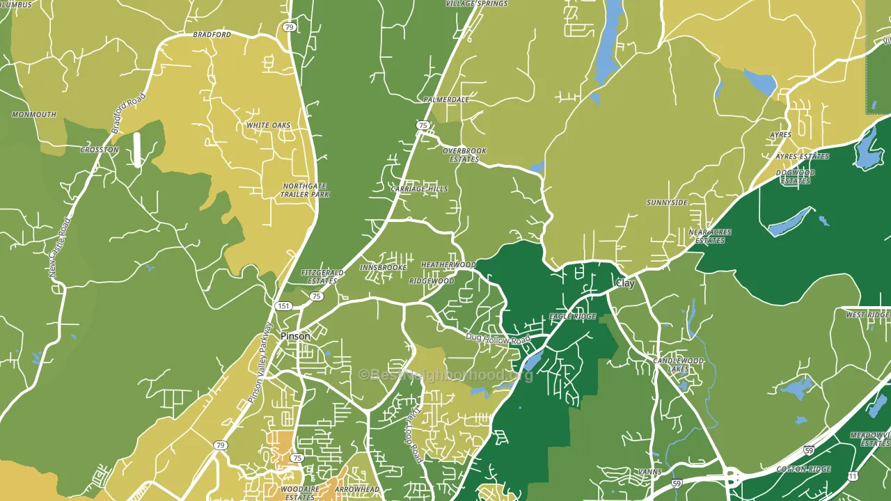 35126, AL block-group voter-turnout map