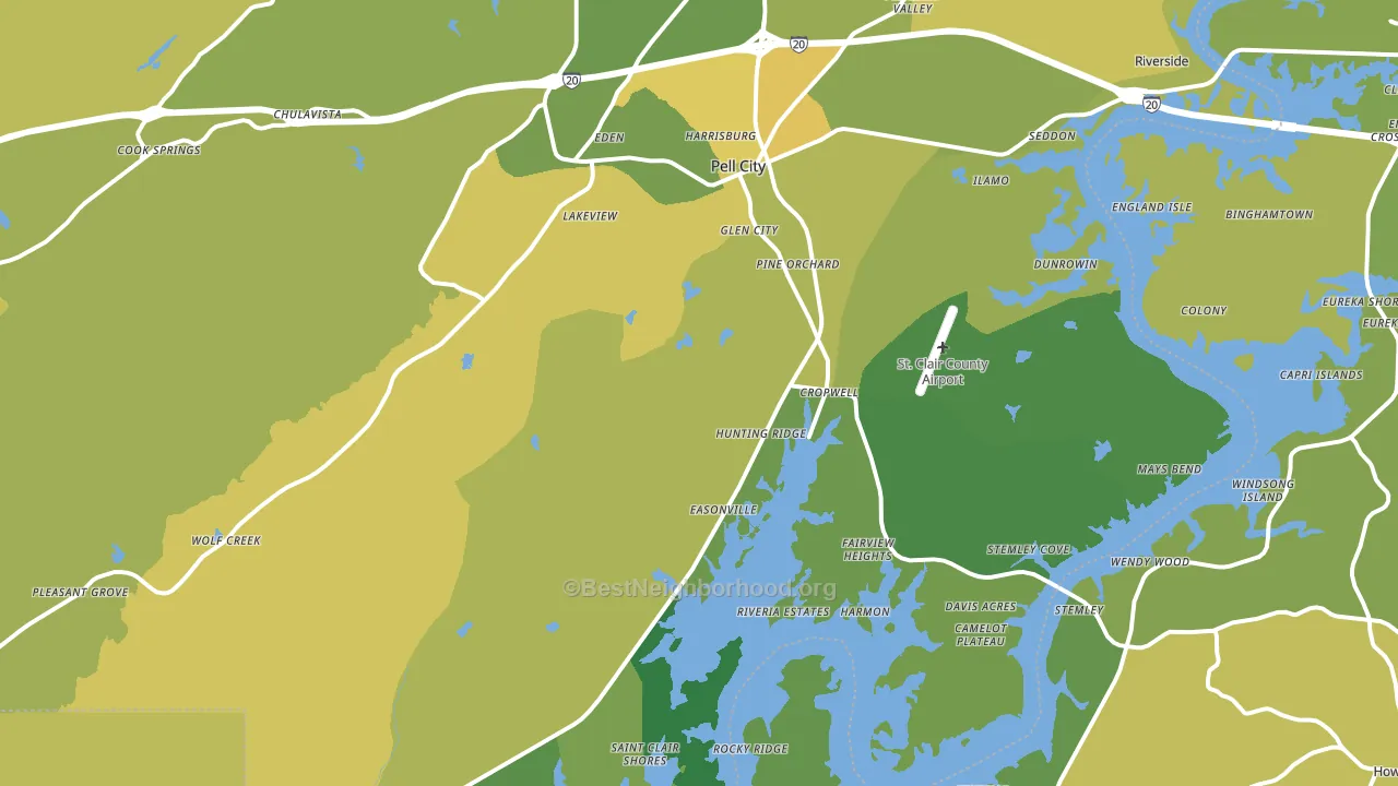 35128, AL block-group voter-turnout map