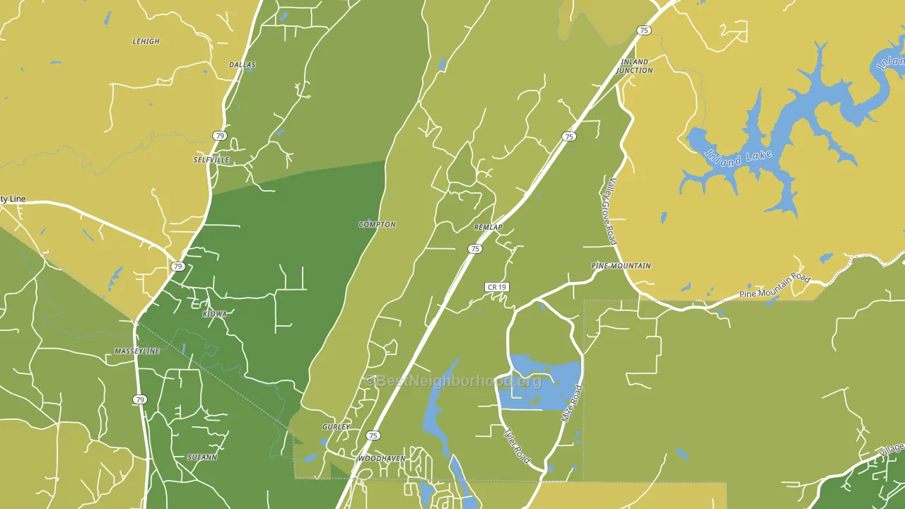 35133, AL block-group voter-turnout map
