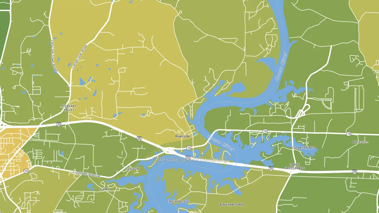 35135, AL block-group voter-turnout map