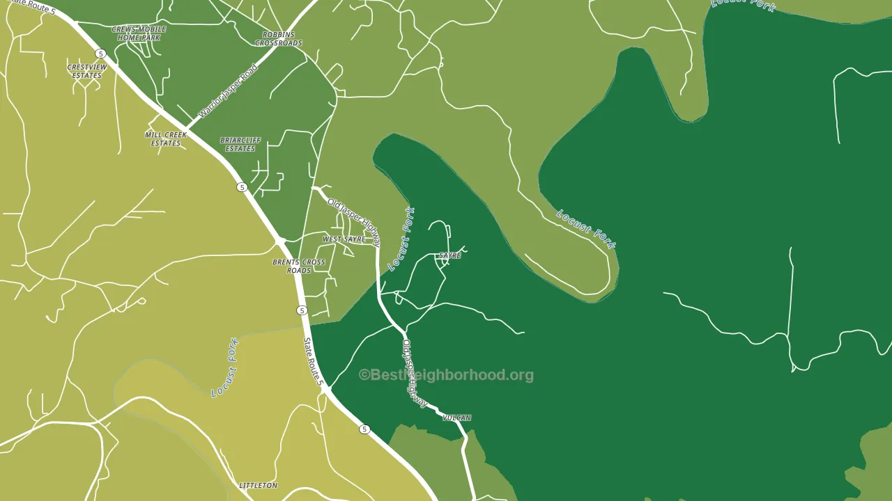 35139, AL block-group voter-turnout map
