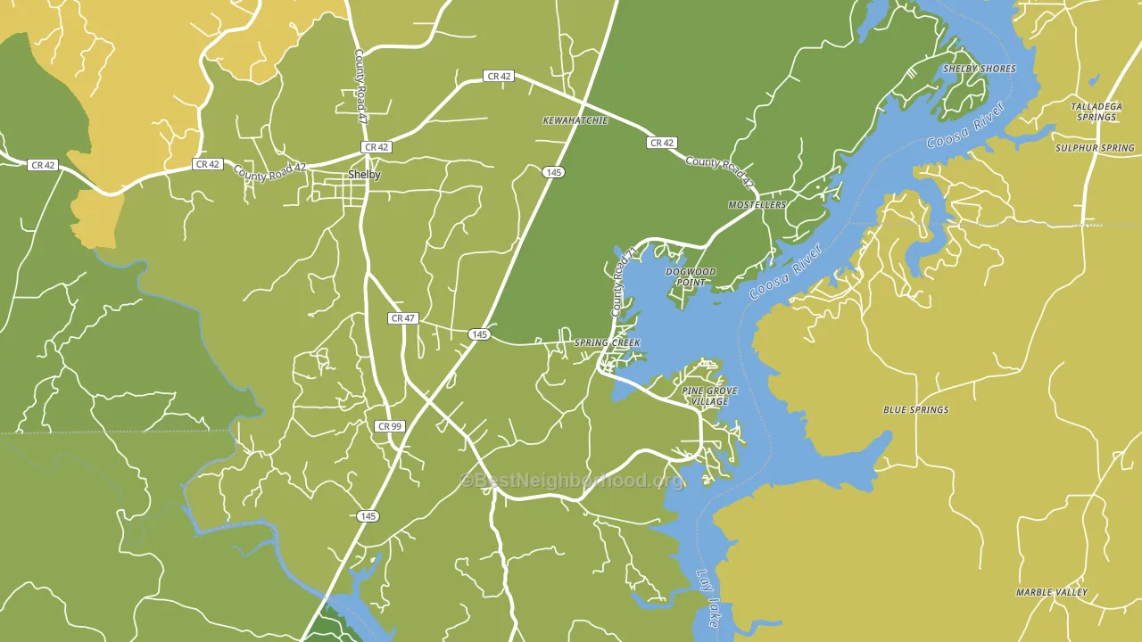 35143, AL block-group voter-turnout map