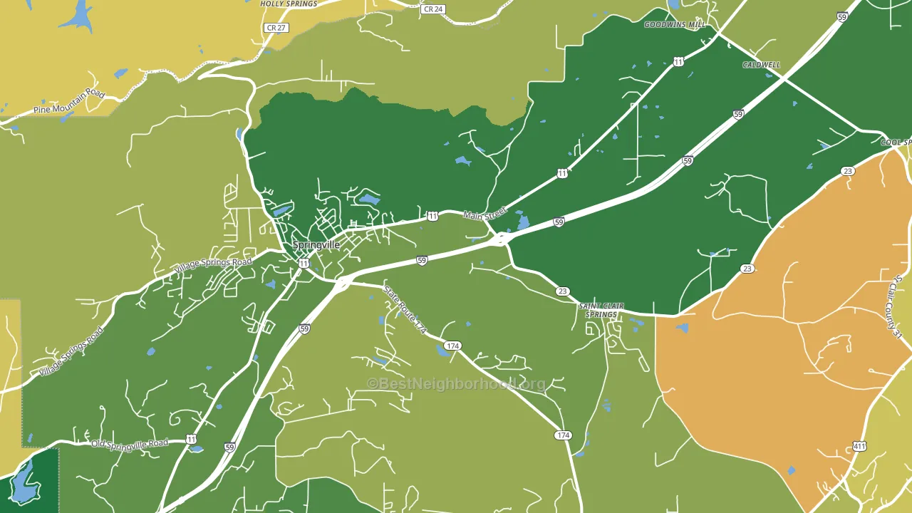 35146, AL block-group voter-turnout map