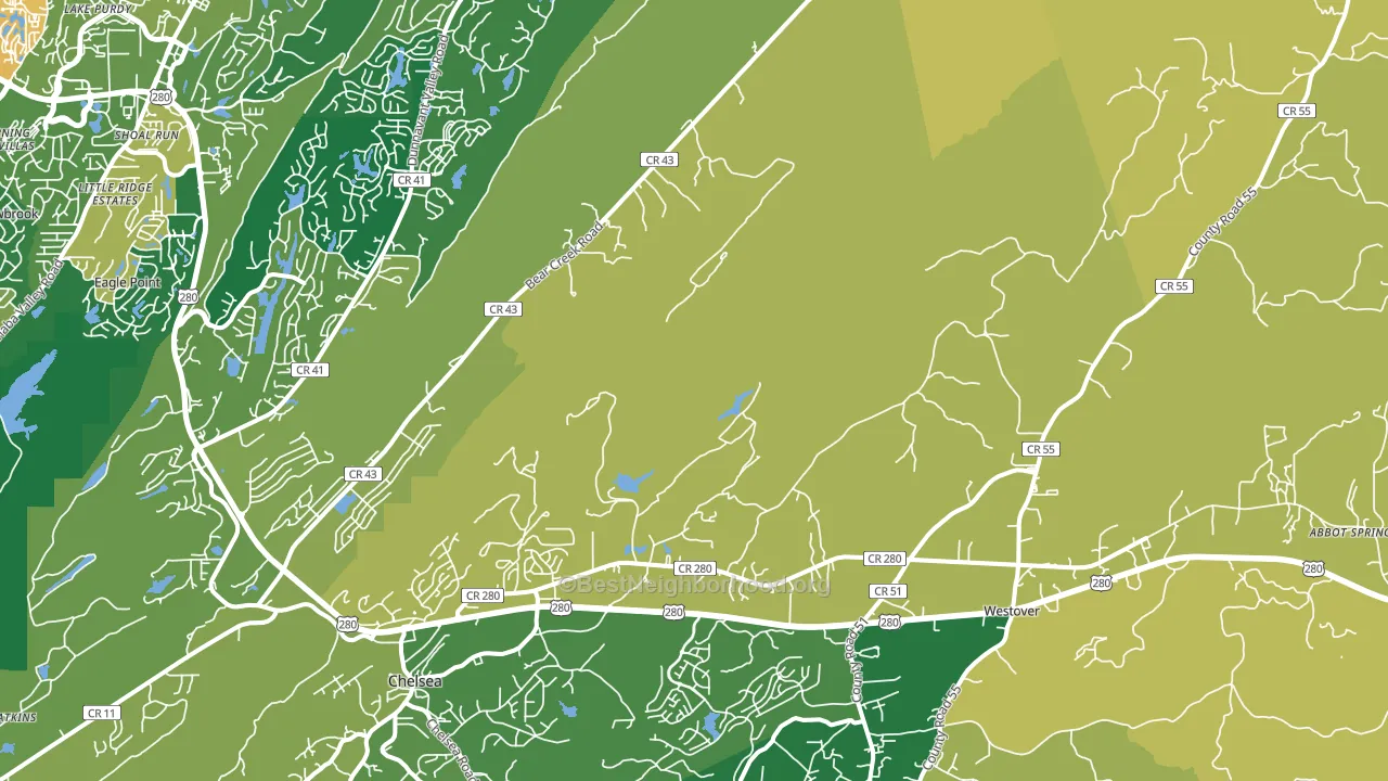 35147, AL block-group voter-turnout map