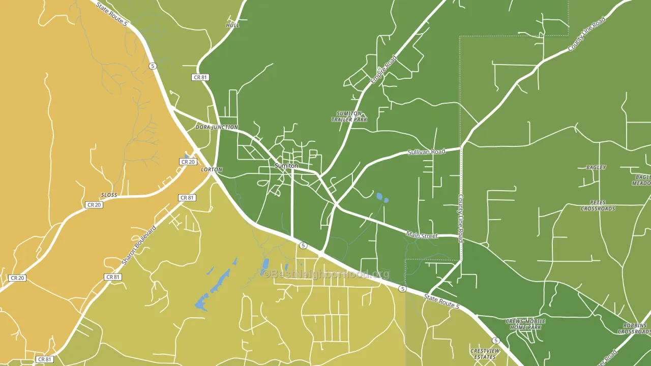 35148, AL block-group voter-turnout map