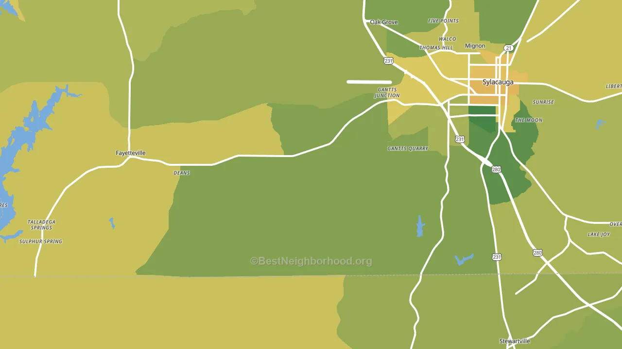 35151, AL block-group voter-turnout map