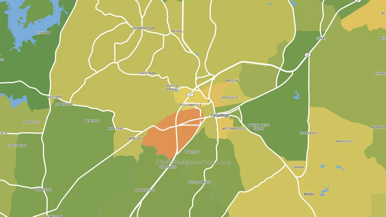 35160, AL block-group voter-turnout map