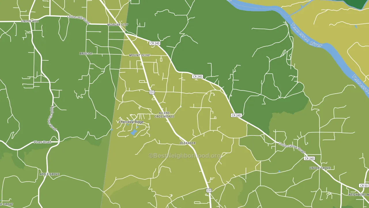 35175, AL block-group voter-turnout map