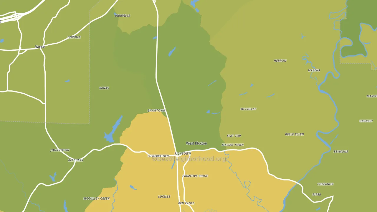 35184, AL block-group voter-turnout map