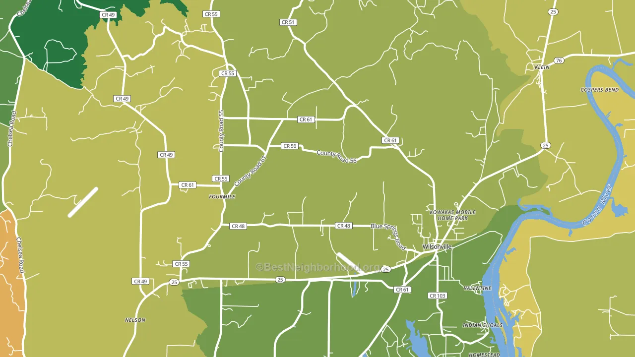 35186, AL block-group voter-turnout map