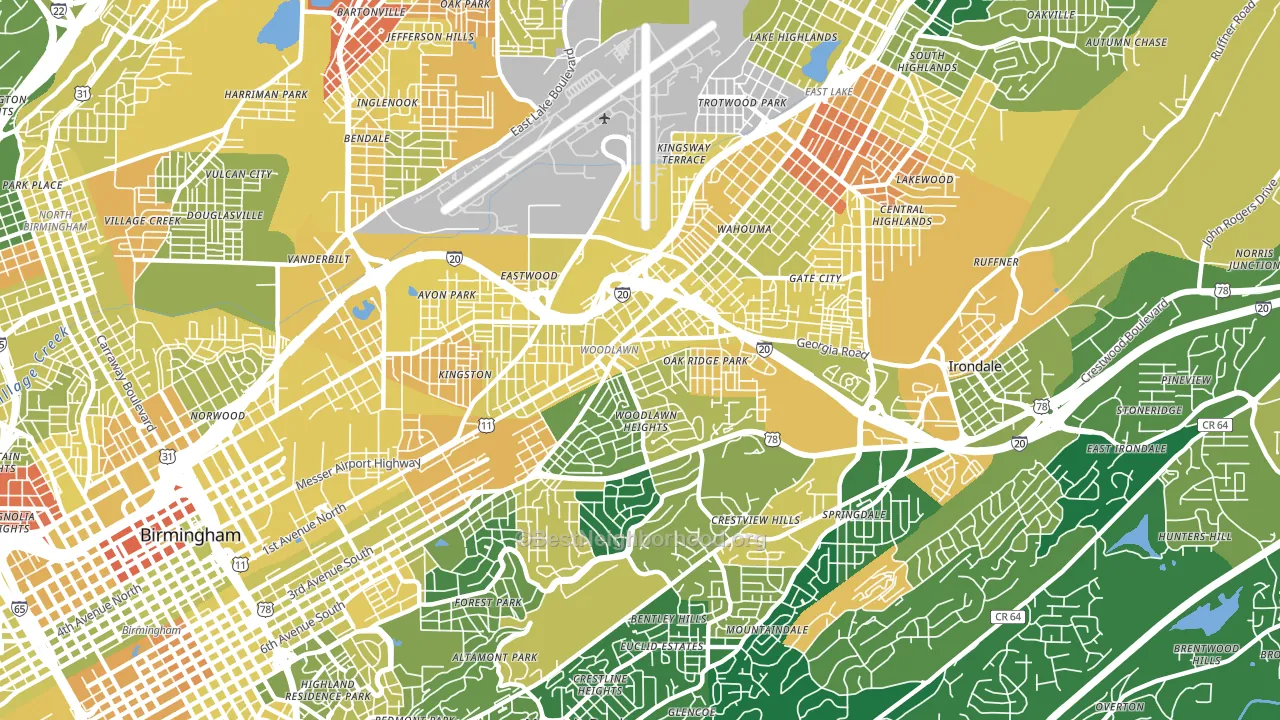 35212, AL block-group voter-turnout map