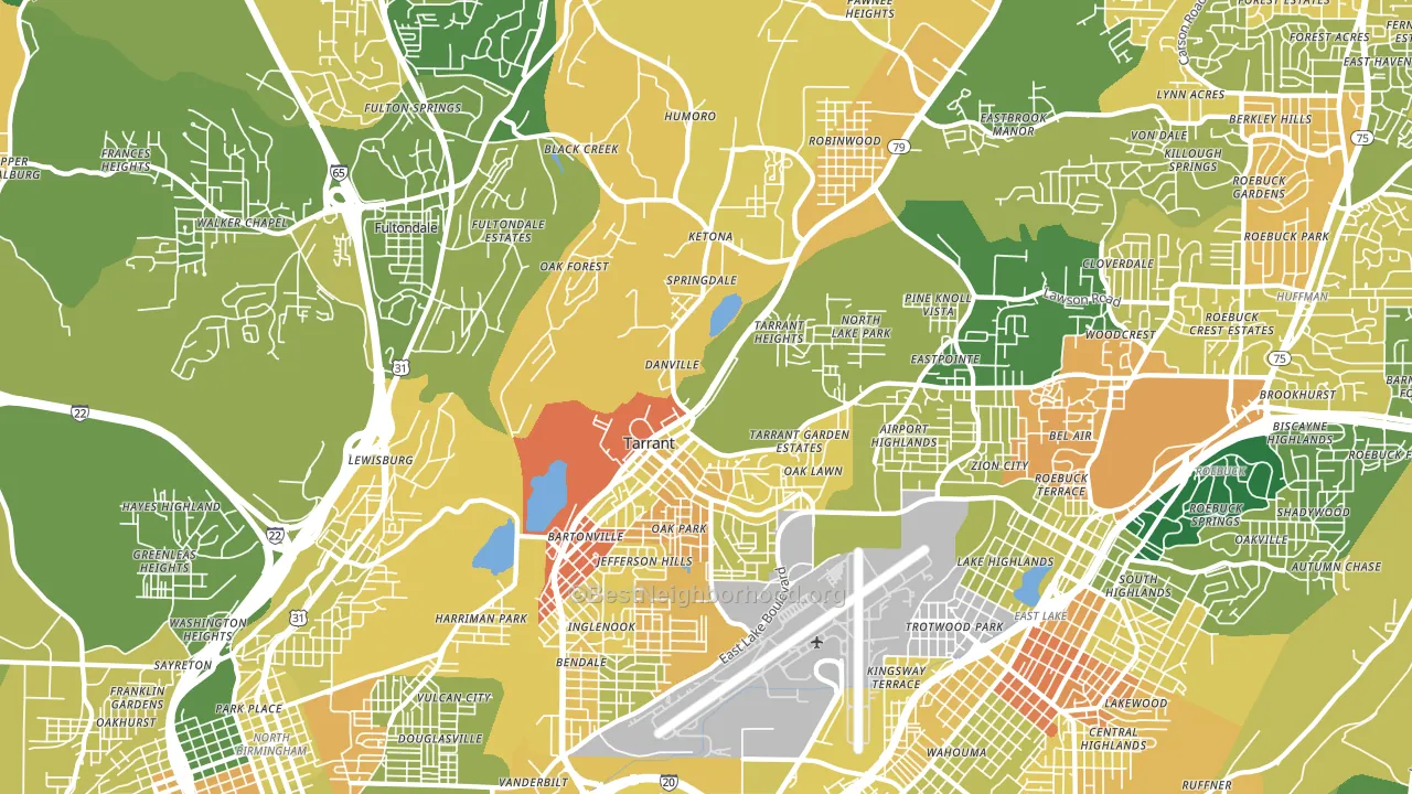 35217, AL block-group voter-turnout map