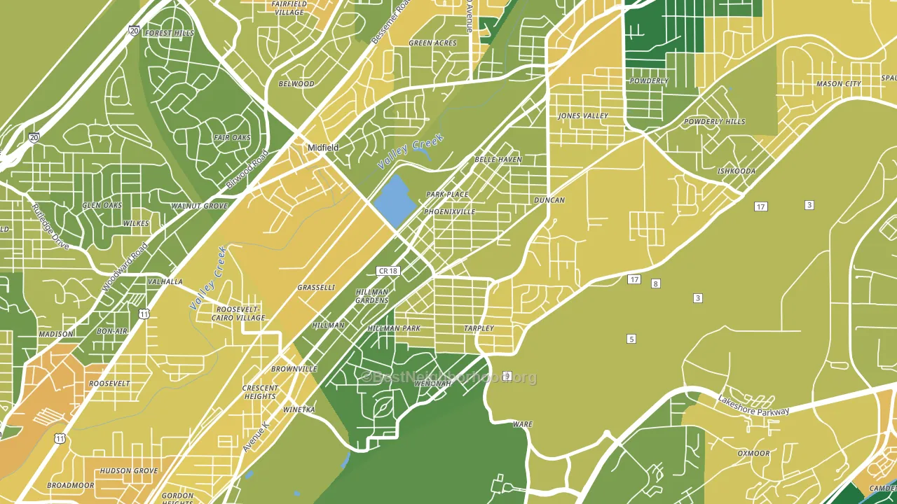 35221, AL block-group voter-turnout map