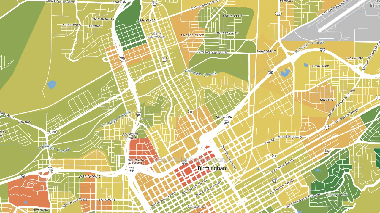 35234, AL block-group voter-turnout map